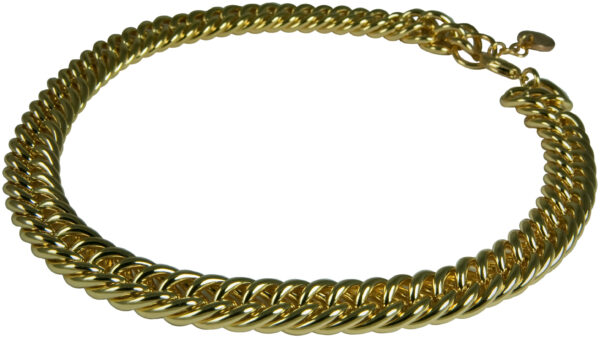 DESIGNER CHAIN NECKLACE-MADE IN ITALY-18KT GOLD PLATE - Image 3
