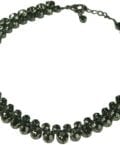 CRYSTAL-2 ROW NECKLACE-GOLD,SILVER,OR BLACK CRYSTAL-ALSO 3 ROW-1