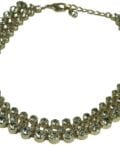 CRYSTAL-3 ROW NECKLACE-GOLD,SILVER,OR BLACK CRYSTAL-ALSO 2 ROW-1