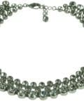 CRYSTAL-3 ROW NECKLACE-GOLD,SILVER,OR BLACK CRYSTAL-ALSO 2 ROW-1