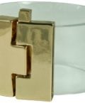 DESIGNER INSPIRED PLASTIC BRACELET-GOLD/CLEAR ALSO AVAILABLE