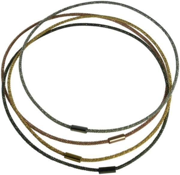 STERLING SILVER (.925) BASE-COIL COLLAR-3MM-GOLD, SILVER, ROSE,