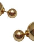 KENNETH JAY LANE-2 SIDED-STUDS EARRINGS-GOLD OR SILVER-0