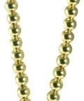 16"INCH-14KT GOLD PLATE BEAD NECKLACE WITH SIGNITY CUBIC ZIRCONI