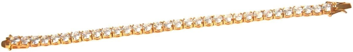 CUBIC ZIRCONIA LARGE ROUND SIGNITY TENNIS BRACELET-.925 STERLING