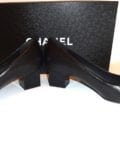 CHANEL-BLACK LEATHER PUMP WITH SQUARE HEEL " NEW IN BOX-SIZE-37-8613