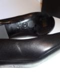 CHANEL-BLACK LEATHER PUMP WITH SQUARE HEEL " NEW IN BOX-SIZE-37-8610