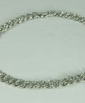 17"in SILVER CHAIN LINK NECKLACE WITH SCATTERED CRYSTALS-PERFECT