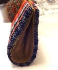 WOVEN FABRIC CLUTCH WITH BEADED CLASP - PERFECT FOR WINTER VACATION!!-8053