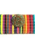 WOVEN FABRIC CLUTCH WITH BEADED CLASP - PERFECT FOR WINTER VACATION!!-8602