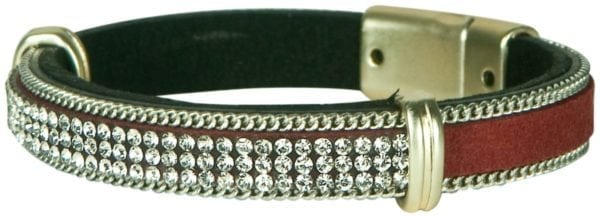 SUEDE NARROW BRACELETS WITH PAVE CRYSTALS & GOLD BAR ACCENT, GREAT STACKING ITEM, LOVE!!! - Image 3