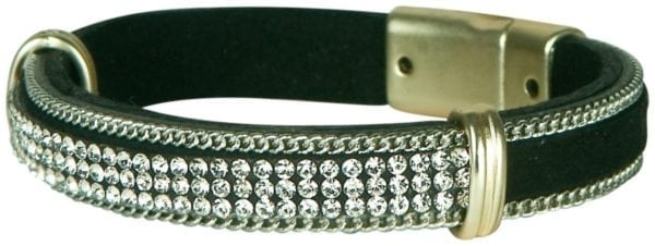 SUEDE NARROW BRACELETS WITH PAVE CRYSTALS & GOLD BAR ACCENT, GREAT STACKING ITEM, LOVE!!! - Image 5