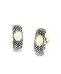Narrow Clip Earring WITH PEARL. GOLD OR SILVER-6807