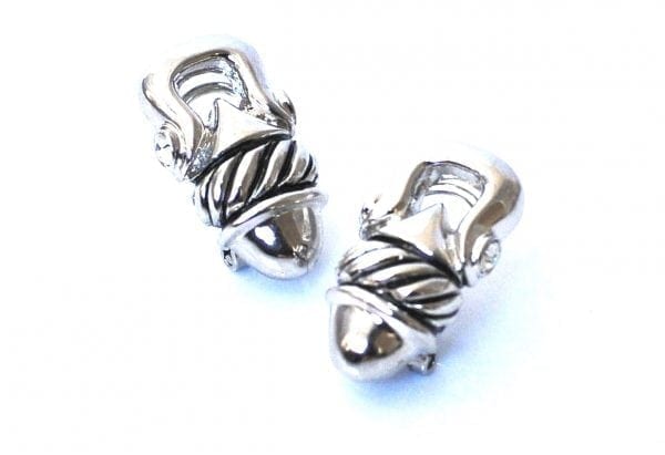 SILVER EARRINGS WITH CRYSTAL SIDE ACCENTS-0