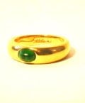 STACKABLE RINGS-RED & GREEN CABOCHON-14KT GOLD PLATE-6978