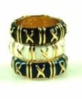 ENAMEL STACK RINGS "X" ACCENTS