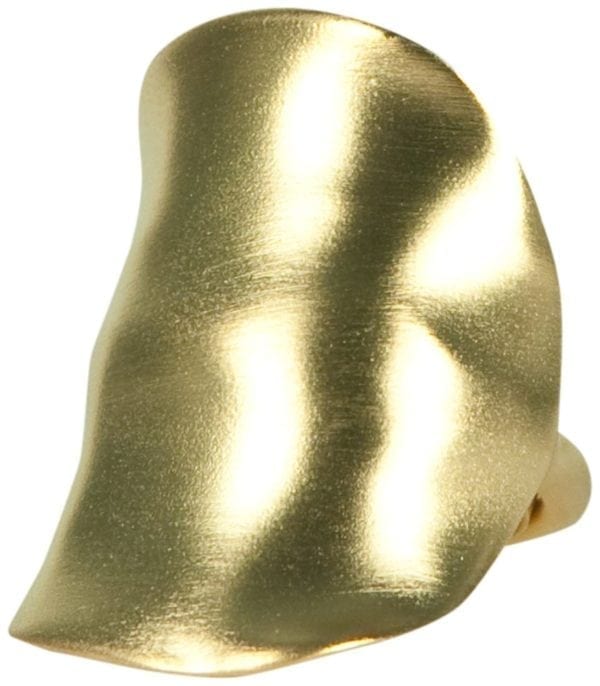 KENNETH JAY LANE-WAVE RING-ONE SIZE-ADJUSTABLE-GOLD, SASTIN GOLD, SATIN SILVER, SILVER-7952