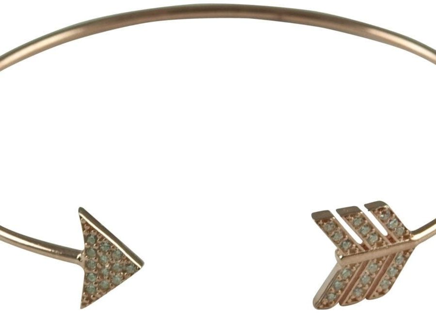 ARROW CUFF-STERLING SILVER (.925) BASE W/EITHER GOLD, ROSE GOLD,