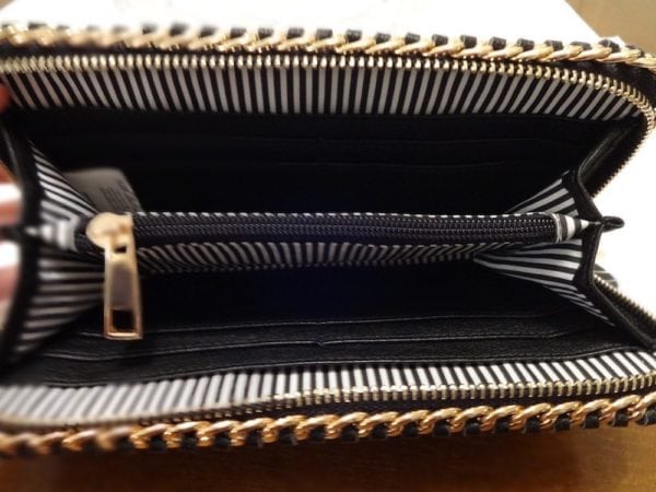 BLACK PLEATHER CLUTCH/WALLET BLACK (HEMITATE) OR GOLD CHAIN ZIPPER - Image 9