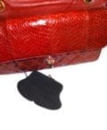 BERGDORF GOODMAN-RED QUILTED LEATHER HANDBAG -8434