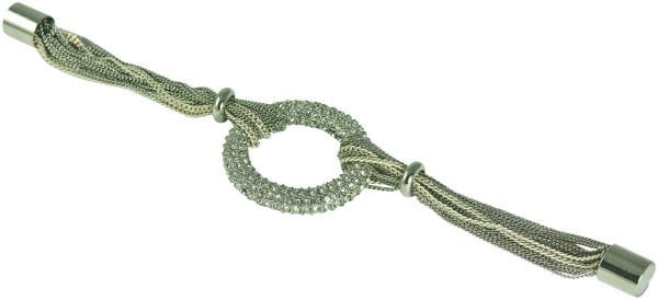 PAVE CRYSTAL OVAL STATION BRACELET-SILVER OR GOLD-7968