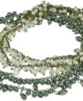 FRESH WATER GRAY PEARL & CRYSTAL NECKLACE-7959