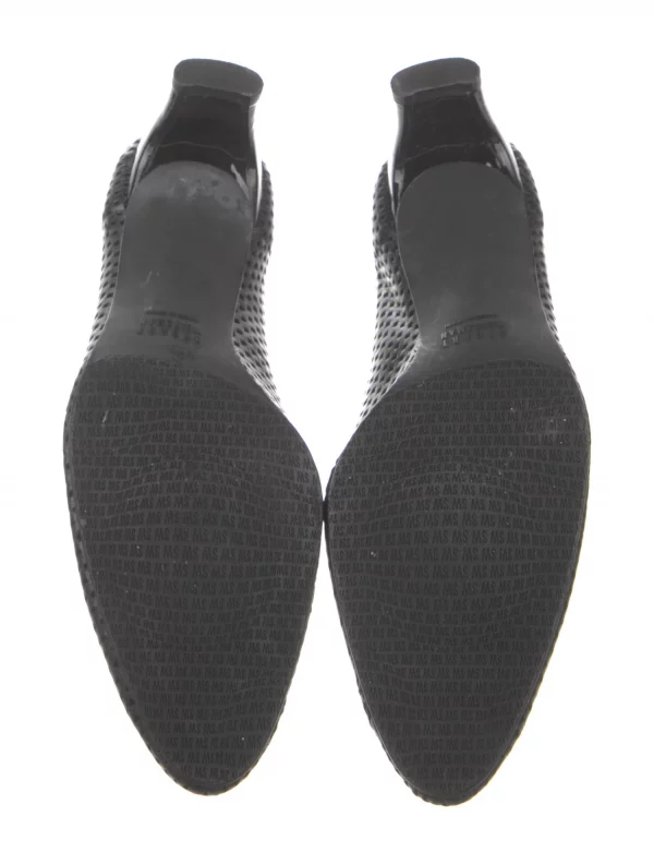 VERA WANG LAVENDER, BLACK LEATHER AND CRYSTALS ACCENTS SHOES, SIZE 8.5M EU 40 - Image 12