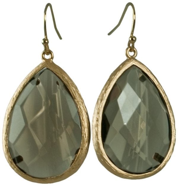 SEMI PRECIOUS TEAR SHAPE DROP/DANGLE EARRINGS - Image 6