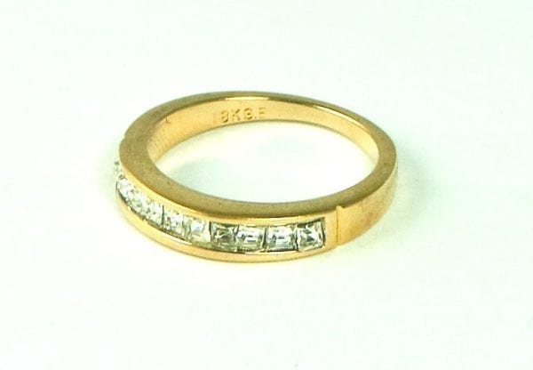 JOSEPH ESPOSITO, STACKABLE GOLD RING GUARDS,FRONT SIDE CRYSTALS - Image 2