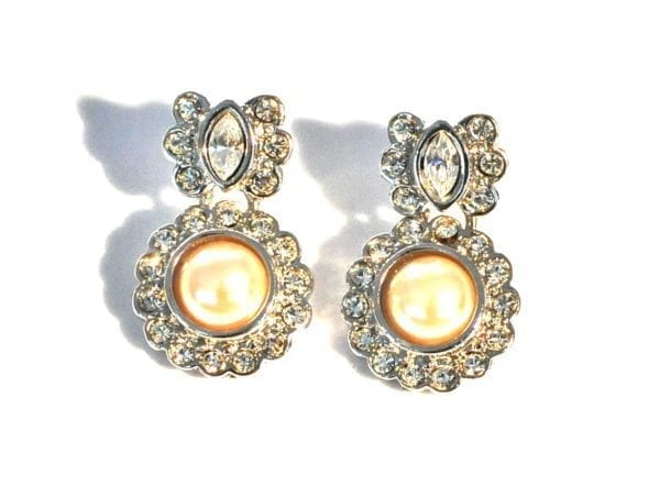 JOSEPH ESPOSITO, PEARL (FAUX) & CRYSTAL SILVER LINK BRACELET - Image 4