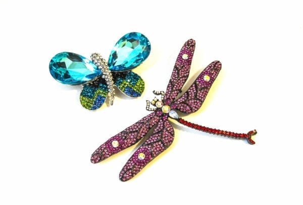 BUTTERFLY BROOCH SKY BLUE CRYSTAL AND PAVE CRYSTALS ALL OVER, GORGEOUS!!!! - Image 5