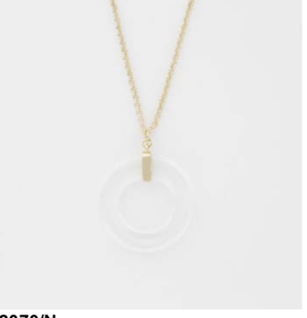 CLEAR RESIN LUCITE NECKLACE, BRACELETS, & EARRINGS - Image 2