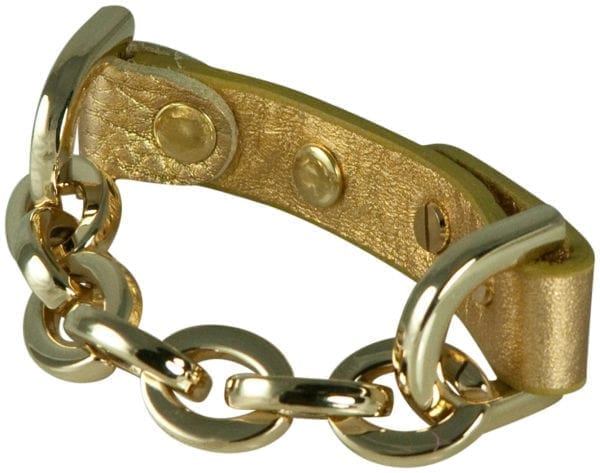 LEATHER AND CHAIN BRACELET, GREAT LAYERING PIECE, CHOOSE: GOLD, SILVER, BLACK, BROWN, IVORY - Image 2