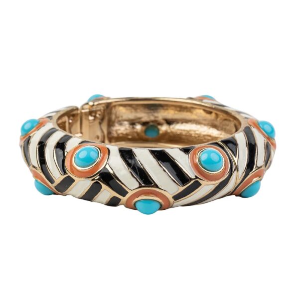 Kenneth Jay Lane, Black and White Enamel Bracelet