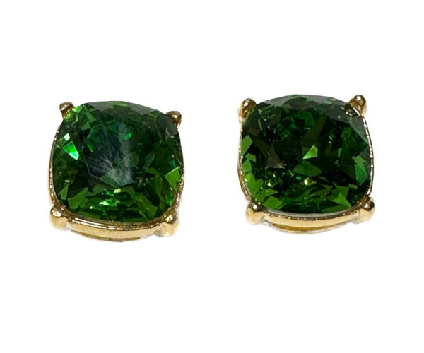 KENNETH JAY LANE, 12MM COLORED CRYSTAL CLIP OR PIERCED EARRINGS - Image 7