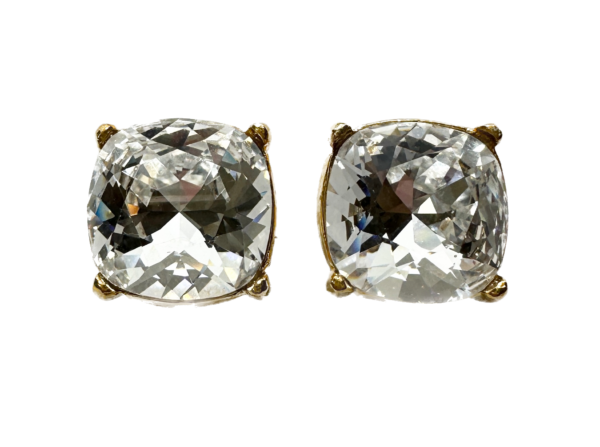 KENNETH JAY LANE, 12MM COLORED CRYSTAL CLIP OR PIERCED EARRINGS - Image 10