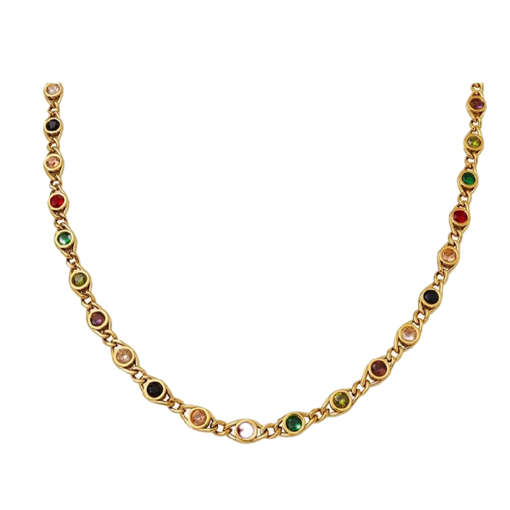 Gold And Multi Color Rainbow Necklaces - Image 2