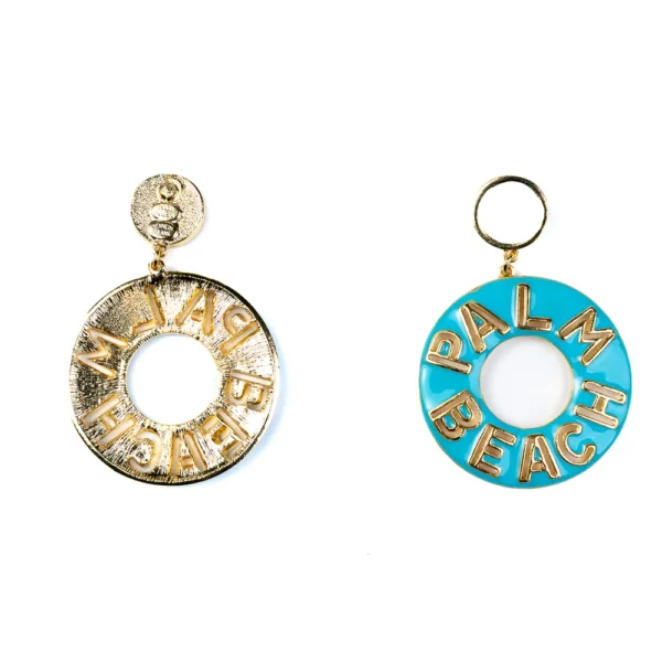 Kenneth Jay Lane, "Palm Beach" Drop Dangle Pierced White Earrings - Image 3