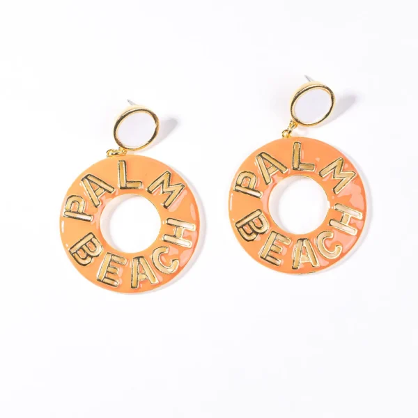 Kenneth Jay Lane, "Palm Beach" Drop Dangle Pierced White Earrings - Image 6
