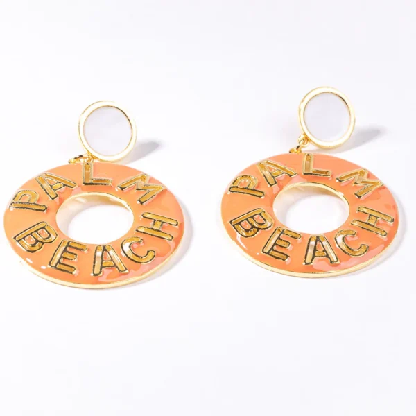 Kenneth Jay Lane, "Palm Beach" Drop Dangle Pierced White Earrings - Image 7