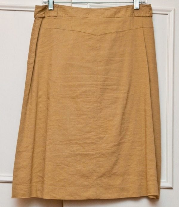 THEORY-BEIGE LINEN SKIRT-FRONT POCKETS AND TIE FRONT-SIZE-6-NEW NEVER WORN - Image 3