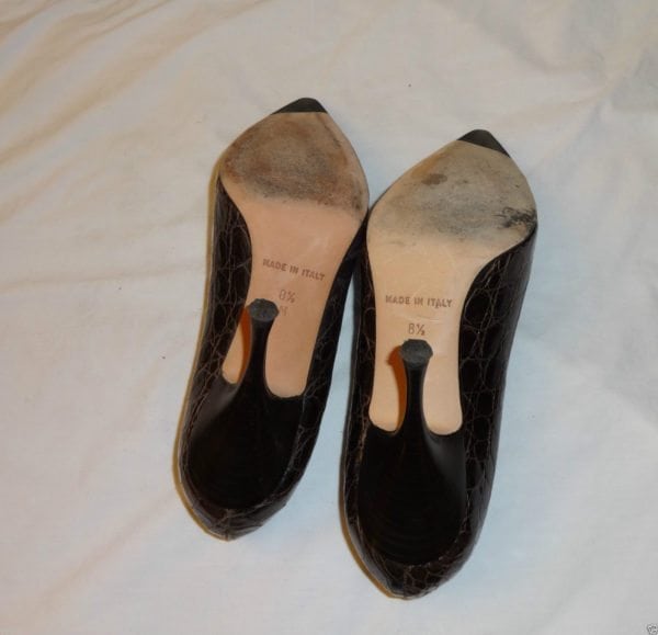 MICHAEL KORS-ALLIGATOR CLASSIC PUMP, DARK BROWN-SIZE-8.5-EXCELLENT CONDITION - Image 11