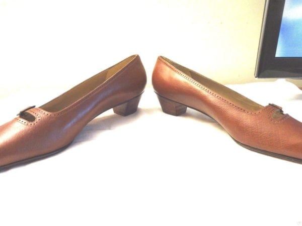 BELGIAN SHOES-LIGHT BROWN LEATHER-BUCKLE ACCENT-SIZE-8.5 AA-NEW MINT - Image 4
