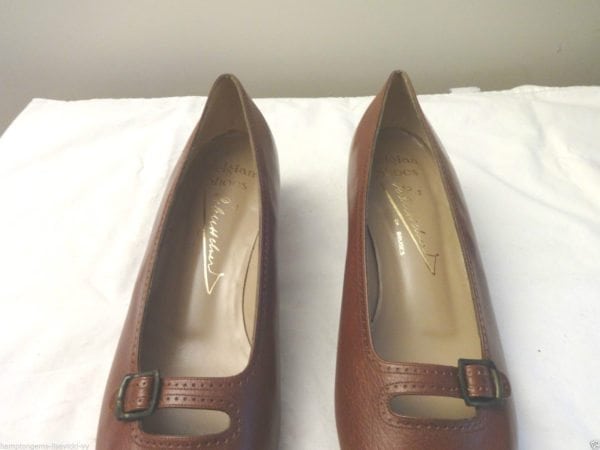 BELGIAN SHOES-LIGHT BROWN LEATHER-BUCKLE ACCENT-SIZE-8.5 AA-NEW MINT - Image 5