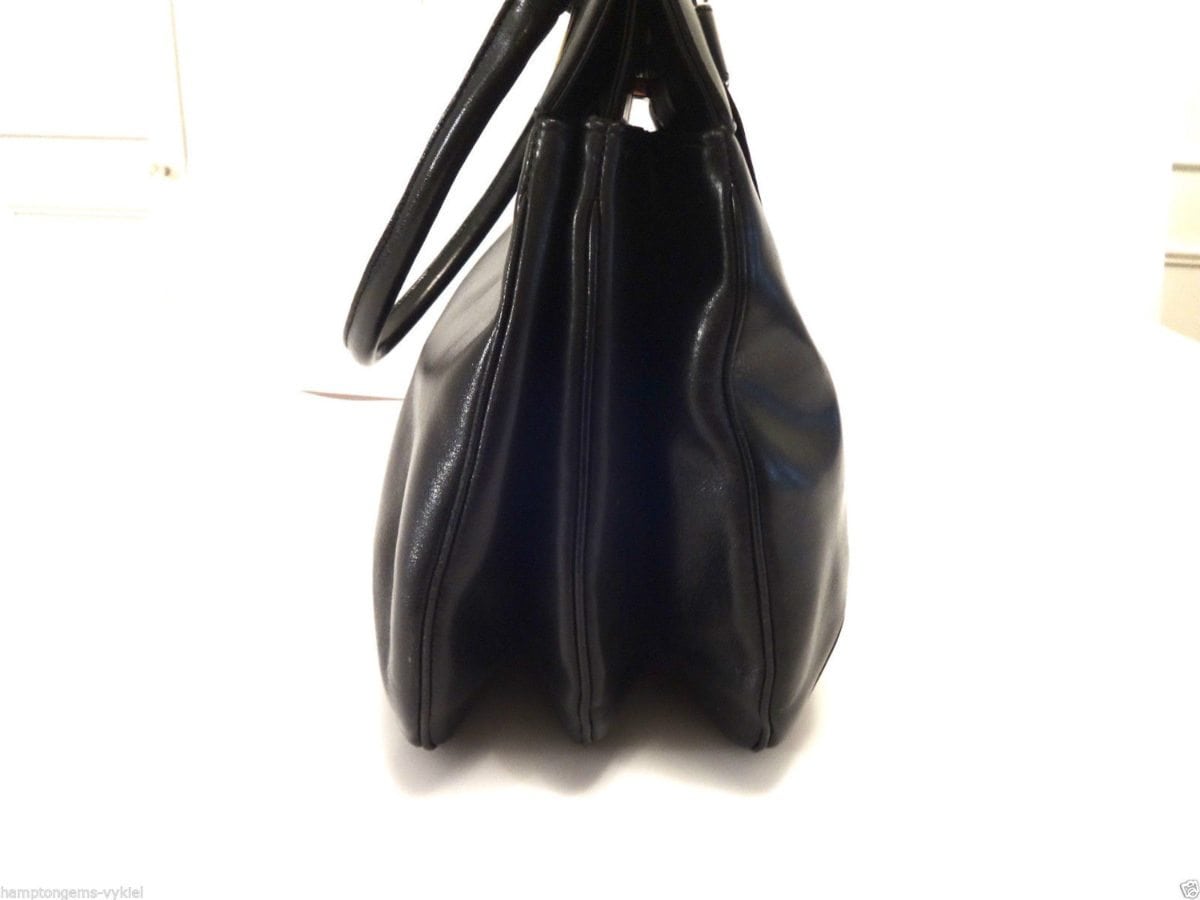 Morris Moskowitz MM Vintage Black Patent Leather Evening Bag Handbag Purse