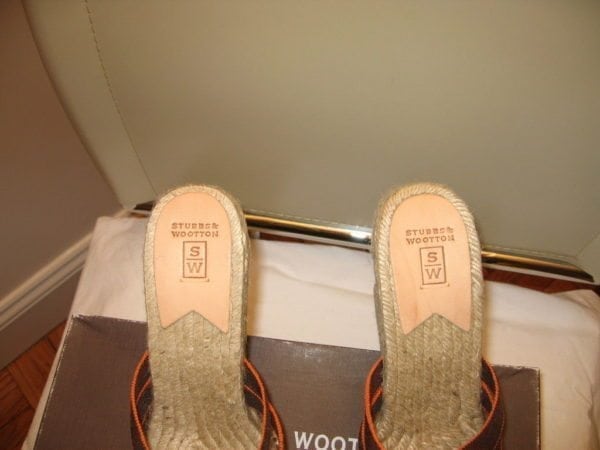 STUBBS & WOOTTON -VINTAGE GRACE GATES PAPAYA- CRISS CROSS WEDGE - Image 4
