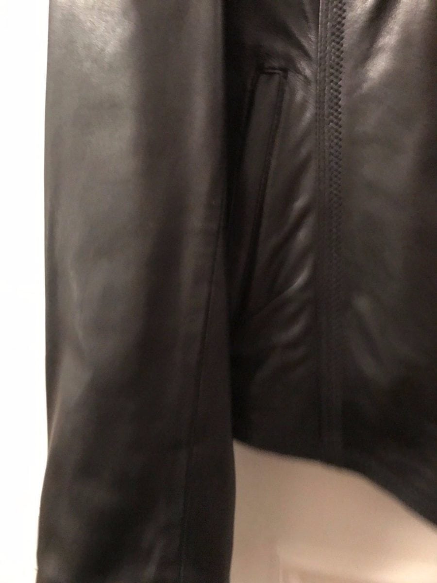 Elie Tahari Women's Faux Leather Moto Jacket - Saddle - Size Large