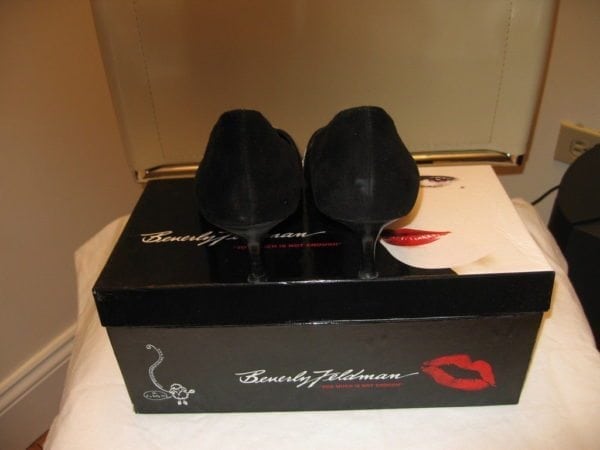 BEVERLY FELDMAN BLACK SUEDE & PATENT WITH SILVER BUCKLE-SIZE-8 - Image 6