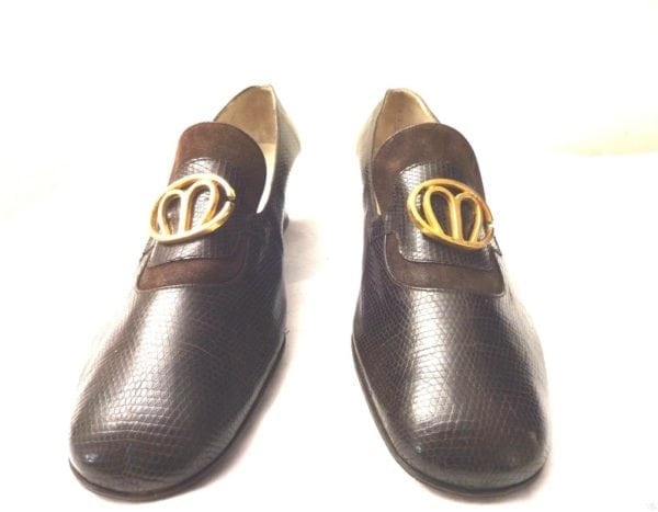 MARK CROSS-BROWN LEATHER LOAFER WITH GOLD ACCENTS-SIZE 8A-NEW, NEVER WORN - Image 2